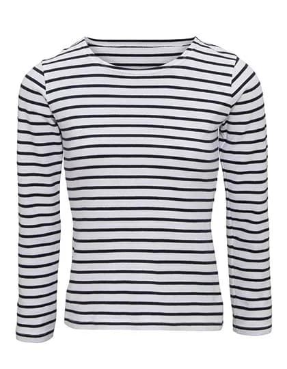 Women´s Marinière Coastal Long Sleeve Tee - White-Navy