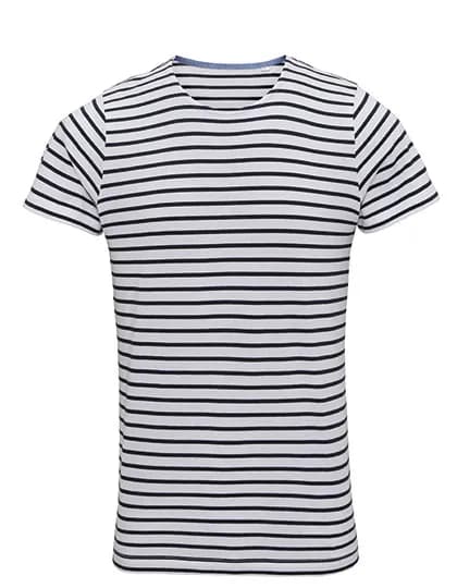 Men´s Marinière Coastal Short Sleeve Tee - White-Navy