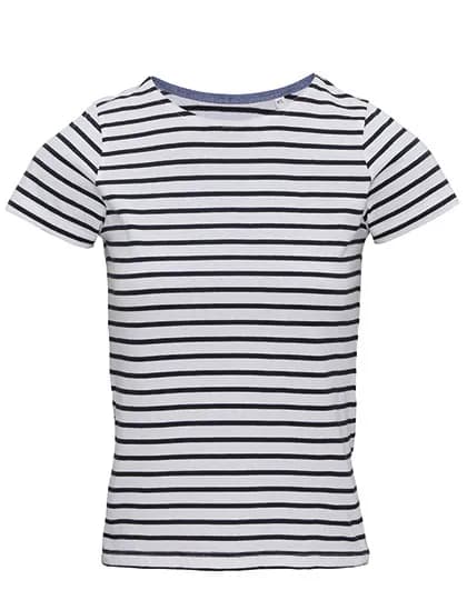 Women´s Marinière Coastal Short Sleeve Tee - White-Navy