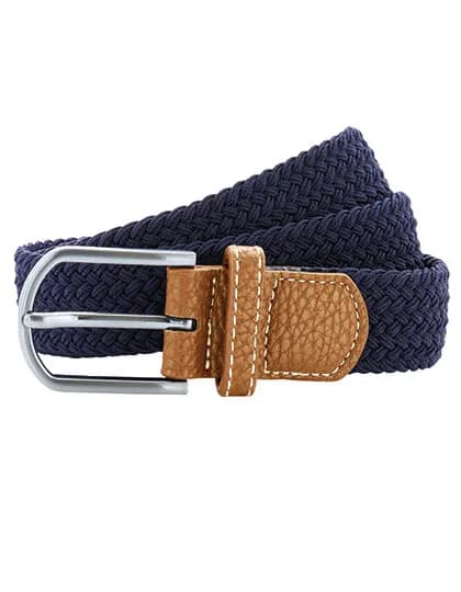 Braid Stretch Belt - Navy
