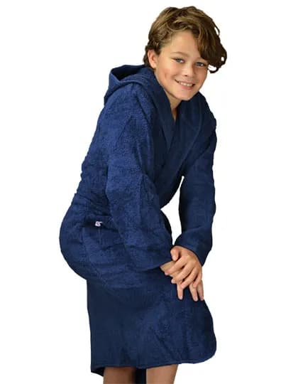 Boyzz&Girlzz® Hooded Bathrobe - French Navy/French Navy