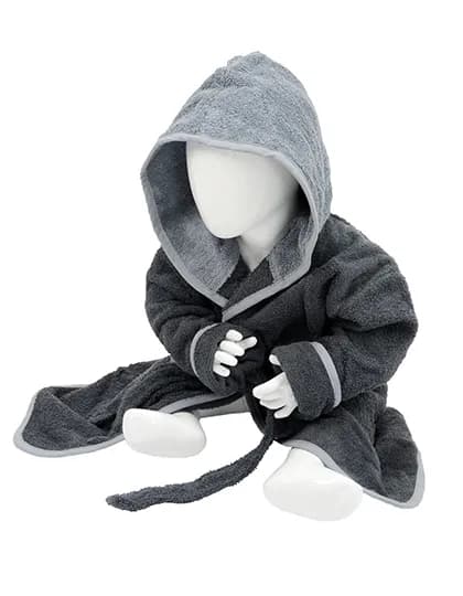 Babiezz® Bathrobe With Hood - Graphite/Anthracite Grey