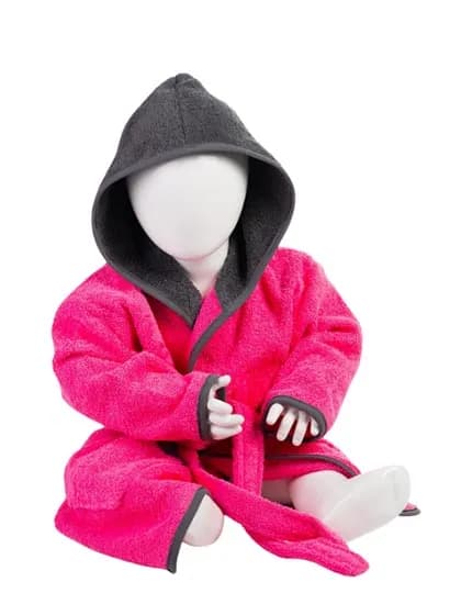Babiezz® Bathrobe With Hood - Pink/Graphite