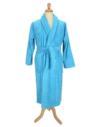 Bathrobe Shawl Collar - Aqua Blue