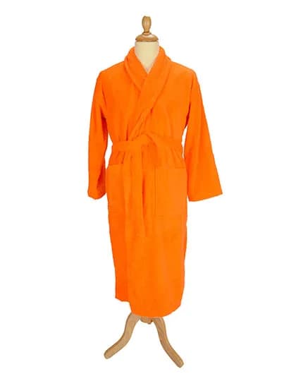 Bathrobe Shawl Collar - Bright Orange