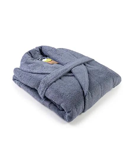 Bathrobe Shawl Collar - Jeans Blue