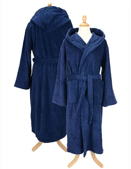Bathrobe With Hood - French Navy