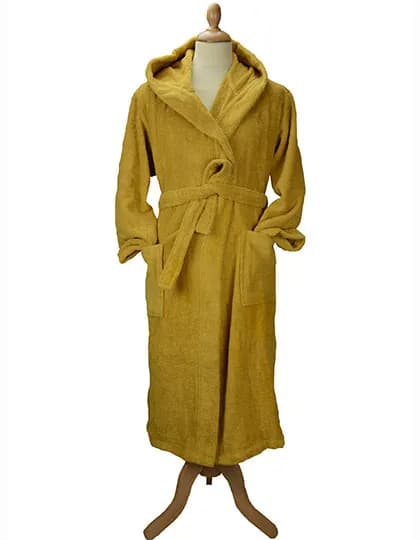 Bathrobe With Hood - Mustard