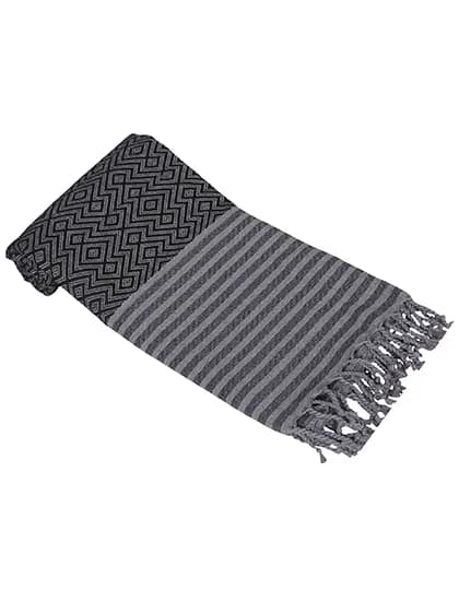 Hamam Towel Kusadasi - Black/Grey