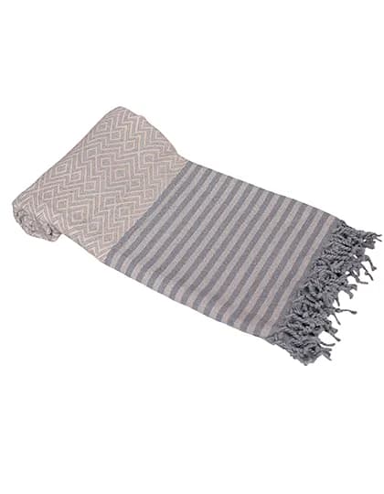 Hamam Towel Kusadasi - Sand/Grey