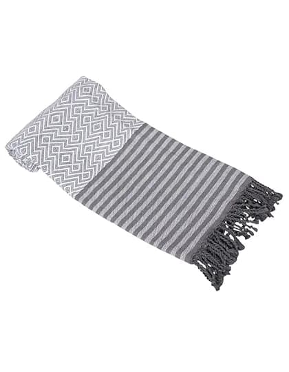 Hamam Towel Kusadasi - White/Grey