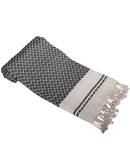 Hamam Towel Alanya - Black/Cream