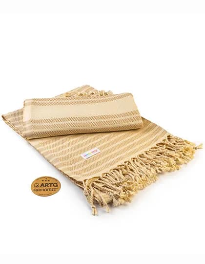 Hamamzz® Original Bodrum DeLuxe Towel - Sand/Ivory