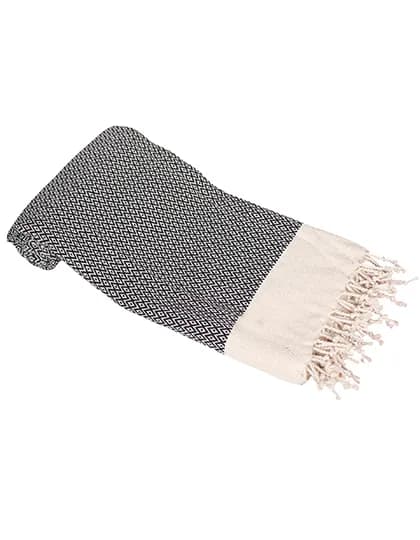 Hamam Towel Kemer - Black/Cream