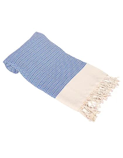 Hamam Towel Kemer - Denim Blue/Cream