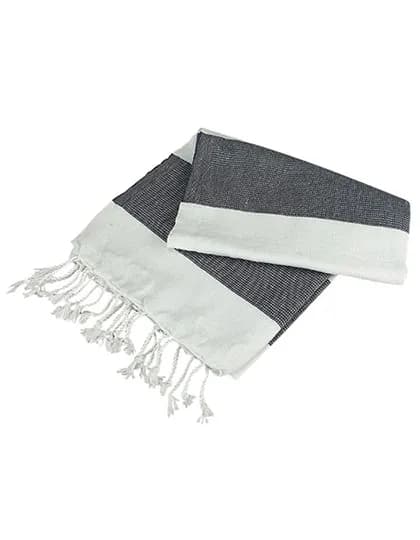 Hamamzz® Hamam Towel Antalya - White/Graphite