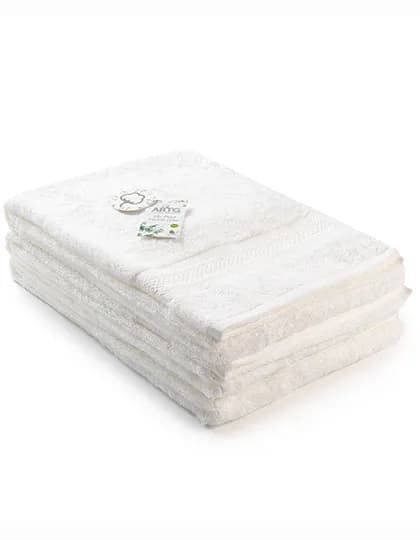 Natural Bamboo Hand Towel - White
