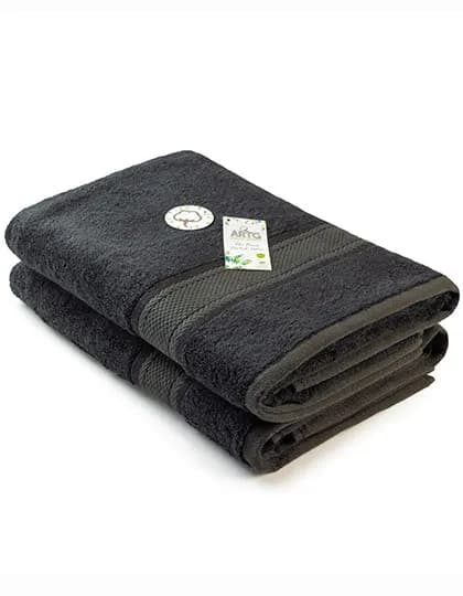 Natural Bamboo Bath Towel - Black