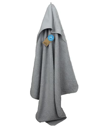 PRINT-Me® Baby Hooded Towel - Light Grey/Light Grey/Light Grey