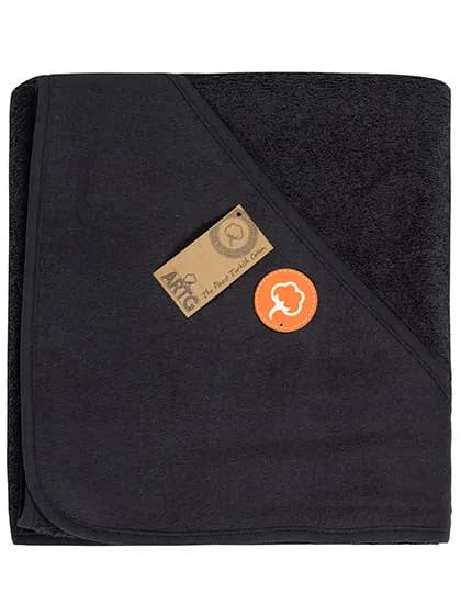 PRINT-Me® Baby Hooded Towel - Black
