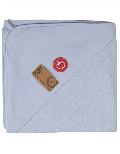 PRINT-Me® Baby Hooded Towel - Light Blue