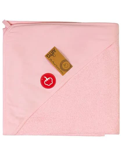 PRINT-Me® Baby Hooded Towel - Light Pink