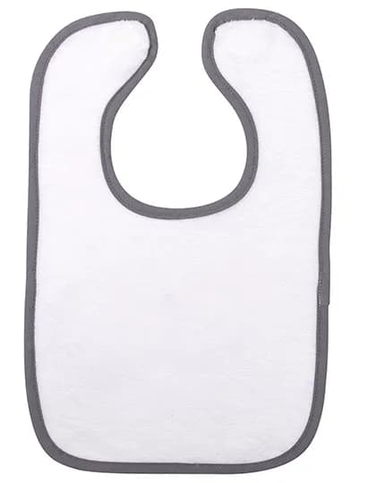 Babiezz® ALL-Over Sublimation Baby Bib - White/Anthracite Grey
