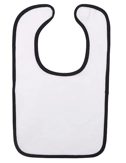 Babiezz® ALL-Over Sublimation Baby Bib - White/Black