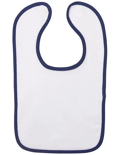 Babiezz® ALL-Over Sublimation Baby Bib - White/French Navy