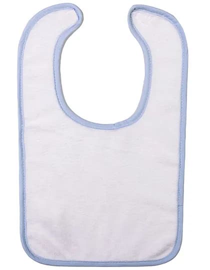 Babiezz® ALL-Over Sublimation Baby Bib - White/Light Blue