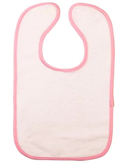 Babiezz® ALL-Over Sublimation Baby Bib - White/Light Pink