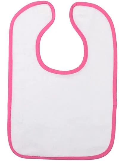 Babiezz® ALL-Over Sublimation Baby Bib - White/Pink