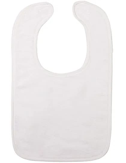 Babiezz® ALL-Over Sublimation Baby Bib - White/White