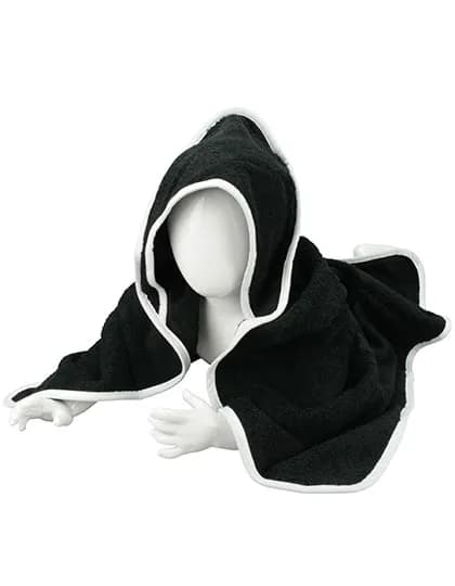 Babiezz® Hooded Towel - Black/Black/White
