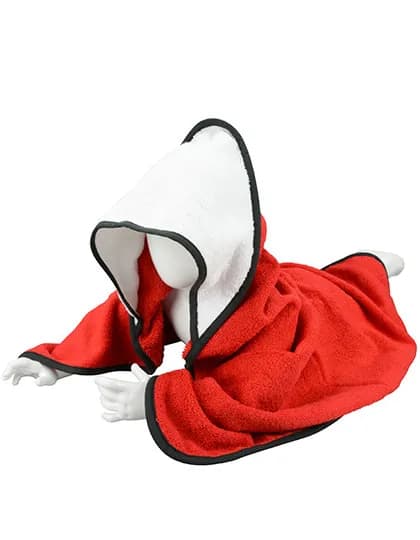 Babiezz® Hooded Towel - Fire Red/White/Black