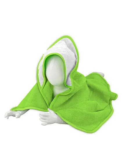 Babiezz® Hooded Towel - Lime Green/White/Lime Green