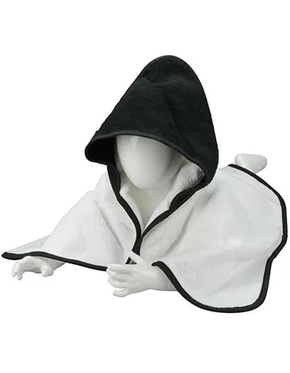 Babiezz® Hooded Towel - White/Black/Black