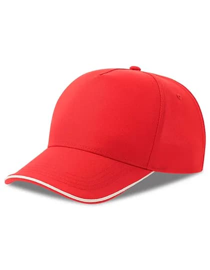 Recy Five Piping Cap - Red/White
