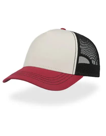 Rapper Canvas Cap Recycled - White/Burgundy/Black