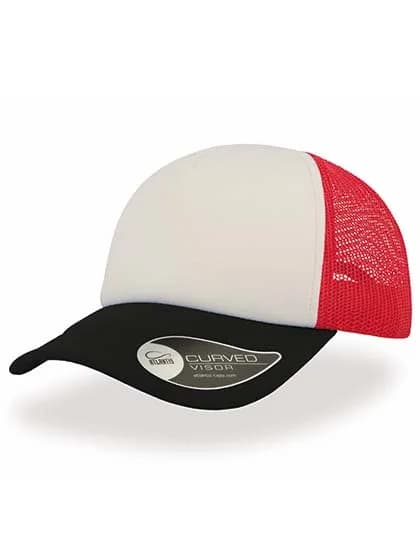 Rapper Cap - White/Red/Black