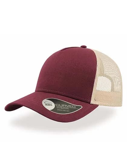 Rapper Cotton Cap - Burgundy/Stone
