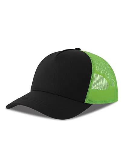 Rapper Cotton-S Cap - Black/Green Fluo