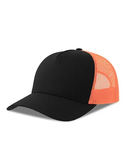 Rapper Cotton-S Cap - Black/Orange Fluo