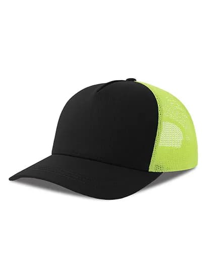 Rapper Cotton-S Cap - Black/Yellow Fluo