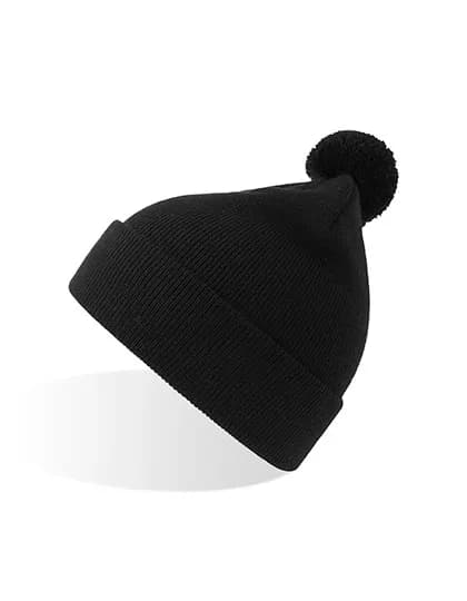 Kids Wind-s with Pompom Beanie - Black
