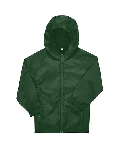 Kids #Reset Windbreaker - Bottle Green