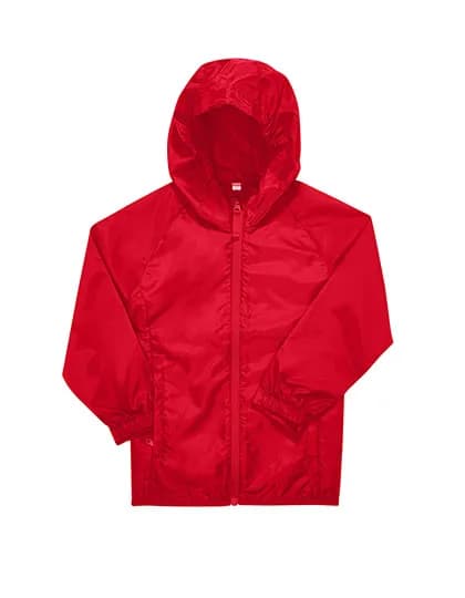 Kids #Reset Windbreaker - Red