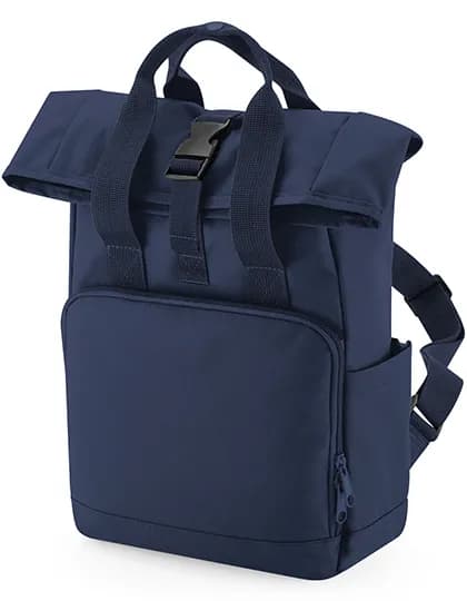 Recycled Mini Twin Handle Roll-Top Backpack - Navy Dusk