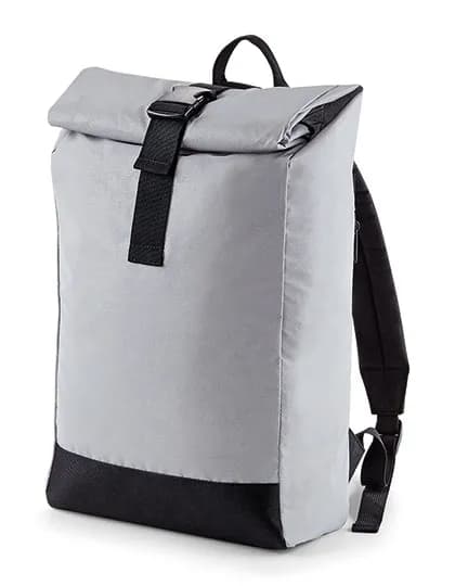 Reflective Roll-Top Backpack - Silver Reflective