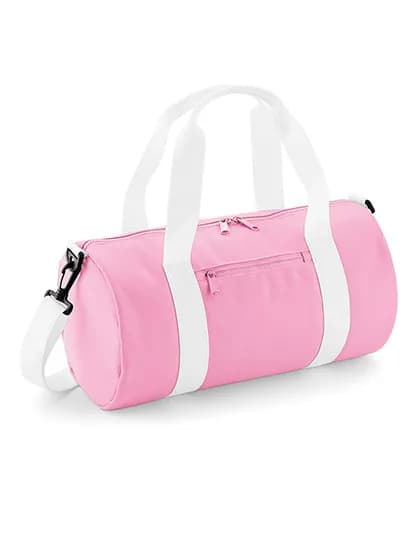 Mini Barrel Bag - Classic Pink/White